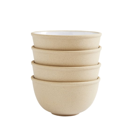 Portmeirion Minerals 4.5-Inch Small Bowl, Moonstone (Set of 4) - Made in Portugal, Unique Stoneware Glaze for Kitchen, Microwave & Dishwasher Safe