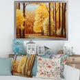 thumbnail image 3 of Designart 'Orange Autumn Trees At Sunrise' Farmhouse Framed Art Print, 3 of 4