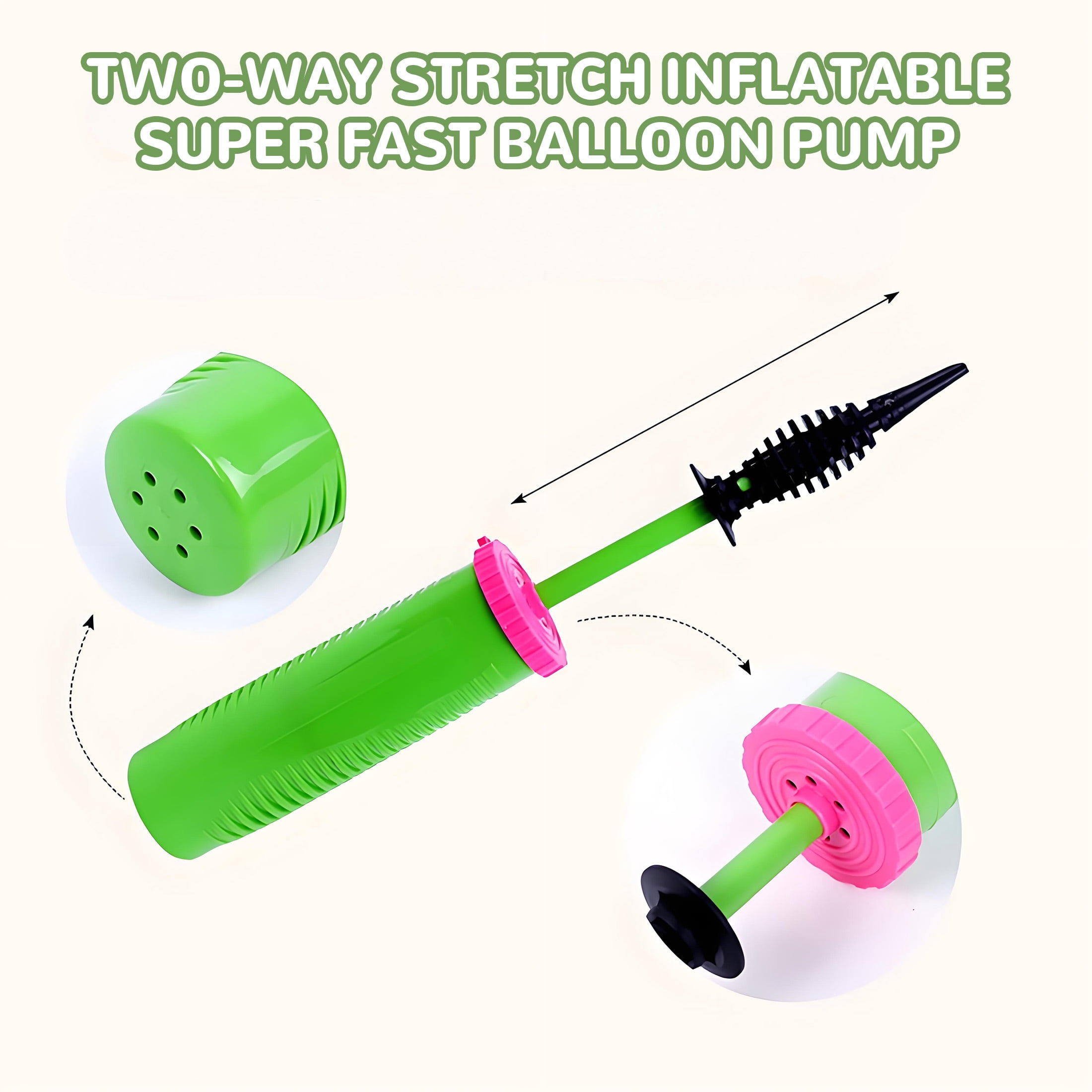 FACEGA Helium Tank for Balloons At Home Hand Pump Balloon Helium Tank Portableplastic Helium Balloon Pump Green