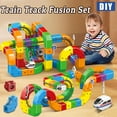 thumbnail image 2 of Yippzo Track Fusion Train, with 3D Infinity Routes, Flexible Click Rail Tracks, Mix-and-Match Cubes, DIY Race Tracks Building Kit with Moving Trains, 2 of 7
