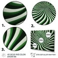 thumbnail image 3 of Designart "Op Art Delirum in Green" Modern Floater Framed Canvas Art Print, 3 of 7