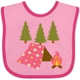 thumbnail image 3 of Inktastic Summer Camp Girls Camping Girls Baby Bib, 3 of 4