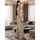 thumbnail image 3 of Conjunto para Mujer 2 Piezas Rayado Top Peplum con Tirantes y Pantalón Palazzo Set Elegante Casual de Tela Ligera, 3 of 5