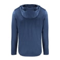 thumbnail image 3 of Men's Cutter & Buck Navy Michigan Wolverines Coastline Epic Comfort Eco Recycled Long Sleeve Hoodie T-Shirt, 3 of 3