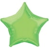Foil Balloon, Star, 20 in, Lime Green, 1ct
