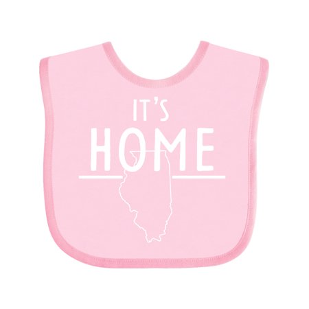 

Inktastic It s Home- State of Illinois Outline Gift Baby Boy or Baby Girl Bib