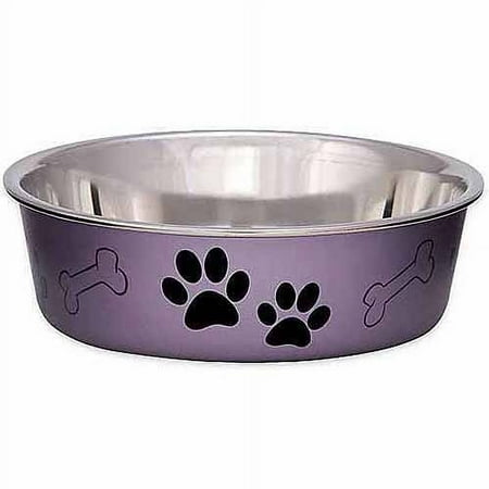 UPC: 0842982074590 | Loving Pets Bella Medium Bowl Grape Metallic for Dogs
