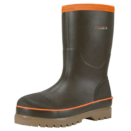 

HISEA Rain Boots for Men Rubber Boots Muck Mud Boots Hunting Shoes Outdoor