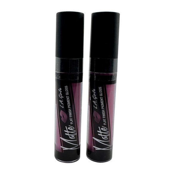 L.A. Girl Matte Flat Finish Pigment Gloss GLG835 Timeless 0.17 OZ Set of 2
