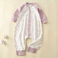 thumbnail image 2 of CAUYDY 3 6 9 12 18 24 Months Newborn Girl Coming Home Outfits Baby Sleepers Preemie Clothing Long Sleeve Bodysuit Fall Winter Infant Girls Pajamas Romper Sizes 4-5 Years ,Purple, 2 of 5