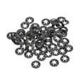 thumbnail image 1 of Unique Bargains M3 Dent Interne Rondelle Starlock 2.5mm I.D. 9mm O.D. Rondelles de Verrouillage Pousser sur le Clip de Vitesse de Verrouillage, 65Mn Finition Oxyde Noir 6, 1 of 1