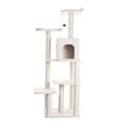 thumbnail image 4 of Armarkat 68-in Cat Tree & Condo Scratching Post Tower, Ivory, 4 of 7