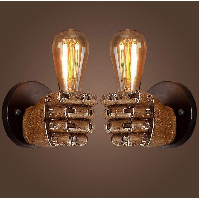 Aplique de pared, lámpara de pared industrial vintage Base de bombilla Edison E27 para pasillo Cocina Dormitorio Restaurante Café Iluminado (mano izquierda + plataforma Kuyhfg Bienvenido a Kuyhfg