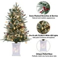 thumbnail image 5 of Christmas Tree - 3ft-4.5 Imitation Fiber Optic Light Flocked Tree, Home Decoration, Christmas Gift, 5 of 9