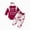 H233-Wine, variant on masbird 3 Piece Newborn Baby Girl Clothes Ruffle Romper Pants Headband Set 0 3 6 9 12 18 24 Months Fall Winter Outfits,Wine,3-6 M