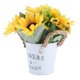 thumbnail image 1 of Lifelike Sunflower Bonsai Ornament in Vintage Iron Bucket Artificial Potted Plant with Rustic Charm for Home, Restaurant, and Bar Decoration, 1 of 3