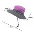 thumbnail image 6 of Skymirror Women Summer Sun Hat Hollow Mesh Windproof Strap Wide Brim Anti-UV Sun Protection Foldable Portable Gardening Fishing Travel Cap Outdoor Fisherman Hat, 6 of 8