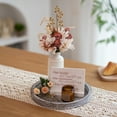 thumbnail image 5 of Hanobe Round Wooden Candle Tray: Rustic Decorative Coffee Table Tray ,11.8", 5 of 8