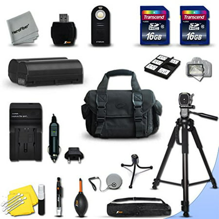 Deluxe 21 Piece Accessory Kit for Nikon D750, Nikon D7100, D7000, D810, D800, D800E, D610, D600, 1V, DSLR Cameras Includes a High Capacity EN-EL-15 ENEL15 Batteriy with Quick AC/DC Charger + 2x 16GB