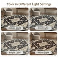 thumbnail image 7 of ODIKA 4'x6' Ultra-Soft Area Rug, Boho Vintage Distressed Scroll Scrollwork Border Southwestern None Washable, Bare feet friendly, Silk-Touch for Bedroom Home office, 7 of 7