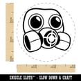 thumbnail image 2 of Gas Mask Hazmat Pollution Smoke Self-Inking Rubber Stamp Ink Stamper - Red Ink - Small 3/4 Inch, 2 of 7