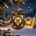 thumbnail image 4 of KRONDO Christmas Patchwork Ornament DIY Kit, Fabric Craft Set for Holiday Tree, Mantel & Gift Display, 4 of 8