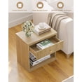 thumbnail image 3 of Night Stand Set of 2 Nightstands with Drawer, Large Modern Fluted Bedside Table Bed Side Table End Table with Storage for Bedroom, Living Room, Sofa, Office,Natural Oak, 3 of 7