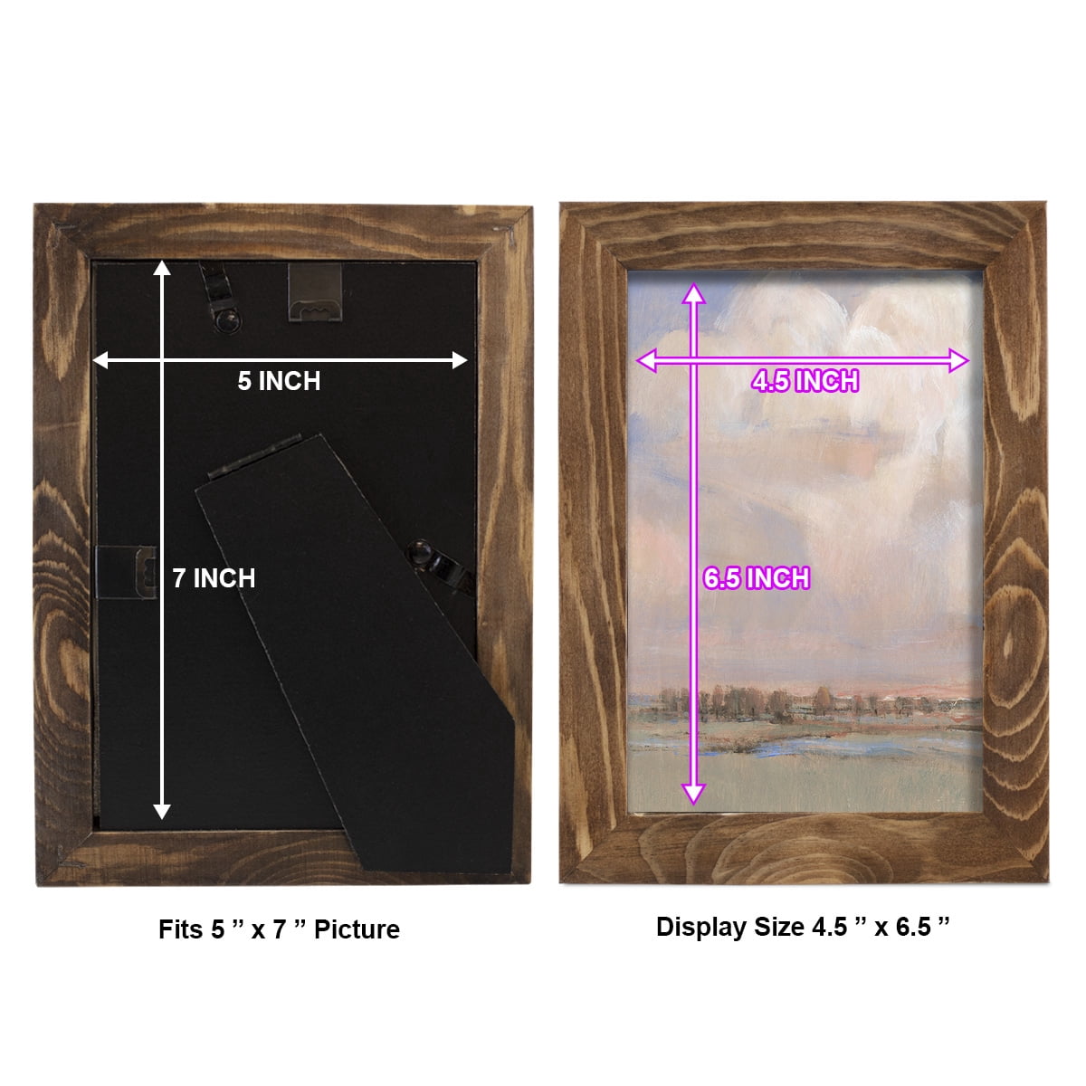 Billowing Clouds II - Framed Print w/glass - Walnut