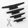 thumbnail image 4 of 1/2pcs Black Yacht Inflatable Deck Canoe Deck Hardware 100/128/152/200mm Ship Lock Low Flat Cleat Line Rope Tie Open Base Cleat 2PCS 100MM, 4 of 8