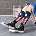 thumbnail image 7 of Women's Knee High Socks Puerto-Rico-Flag Vintage Outdoor Casual Tube Socks, 7 of 7