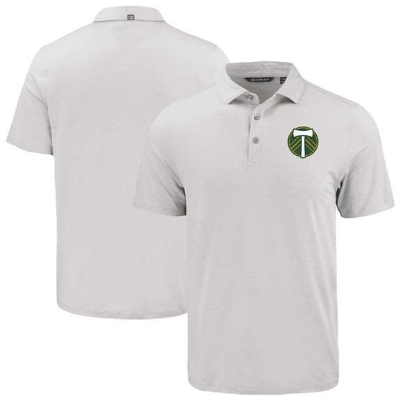 Men's-Cutter & Buck  Gray Portland Timbers Coastline Epic Comfort Eco Recycled Polo