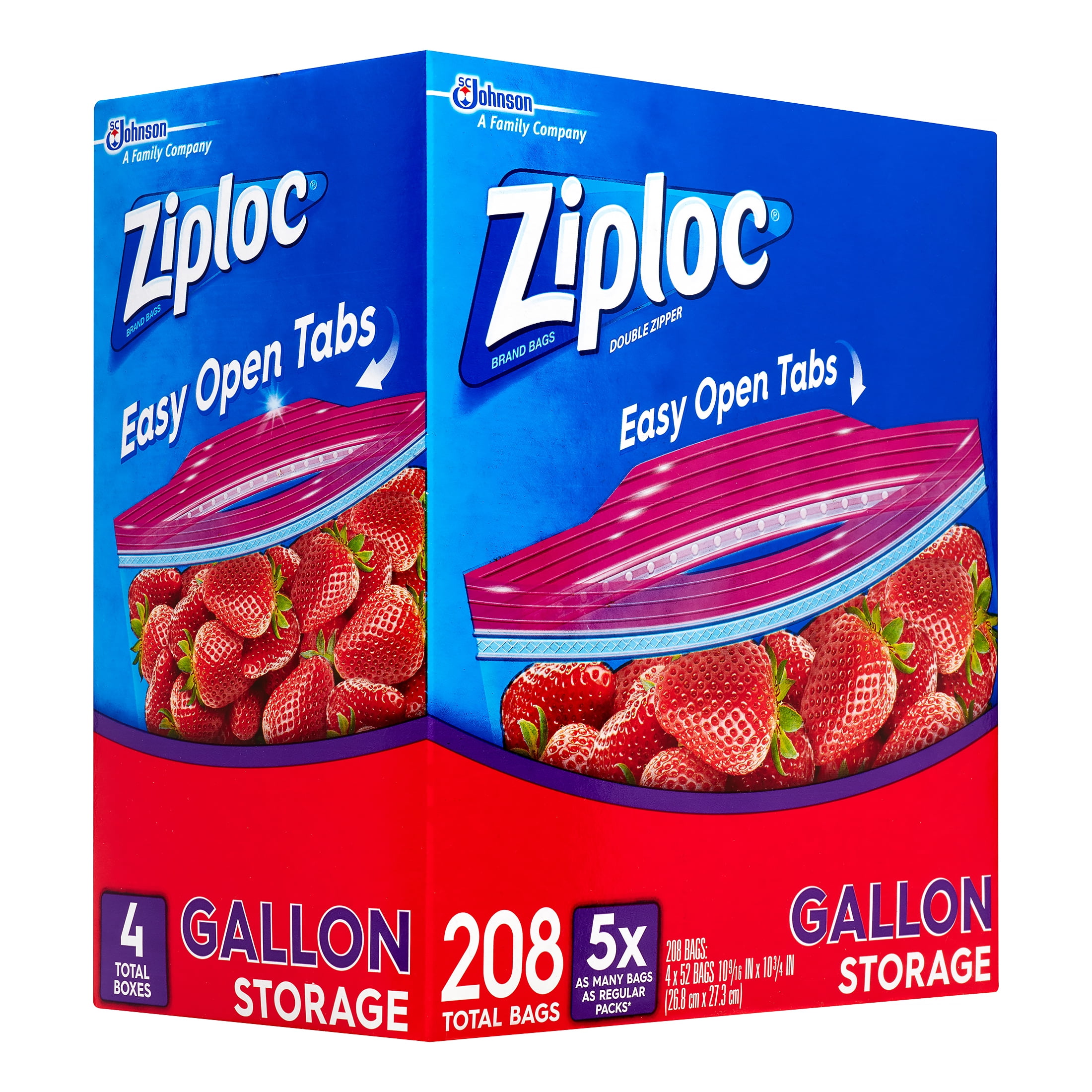 Ziploc, 12451-10019800707641, 1 Gallon Double Zipper Storage Bag