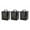 black, variant on 3Pcs Kitchen Counter Canister Set Stylish Square Box Organizer Vintage Canisters black