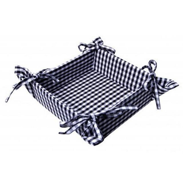 5.5 x 5.5 in. Bread Basket, Toro Black Check