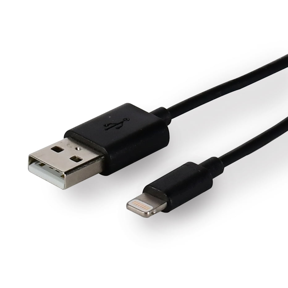 onn. 6' Lightning Cable, Black