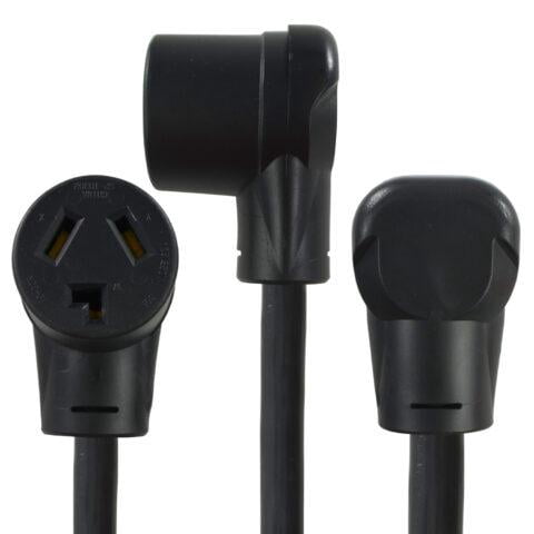 Conntek 30 Amp Extension Cord 3 Prong, 30 Amp NEMA 10-30P to 10-30R Extension Cord for Dryer Power Extension and EV Charging, 125V/250V, 10 Feet