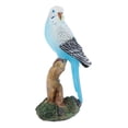 thumbnail image 1 of Bonita figura de loro de simulación, modelo para decoración del hogar y el jardín, color azul. 1 loro de resina., 1 of 9