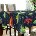 thumbnail image 5 of Yayeee Tablecloths 54" x 72" Rectangle Wrinkle Resistant Party Table Cover, Colorful Space Cat, 5 of 8