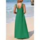 thumbnail image 2 of Vestido de verano PRETTYGARDEN 2025 casual largo sin mangas verde oscuro, 2 of 8