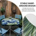 thumbnail image 2 of Navy Blue Tulip Round Tablecloth for 36-44 Inch Tables,Fitted Table Cover with Elastic Edge,Chic Elegant Flowers Botanical Sage Green Waterproof Outdoor Table Cloth Protector for Patio Garden Dinner, 2 of 9