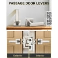 thumbnail image 2 of Poignée de Porte en Nickel Brossé Serrure de Porte d'Intimité Intérieure Serrure de Porte de Lit et de Bain avec Poignée de Serrure de Porte Carrée Rose Moderne Sans Clé Réversible pour Gauche et Droite, 2 of 8