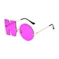 thumbnail image 2 of Letter No Sunglasses Versatile Unique Eyewear for Photo Props Vacation Red, 2 of 8
