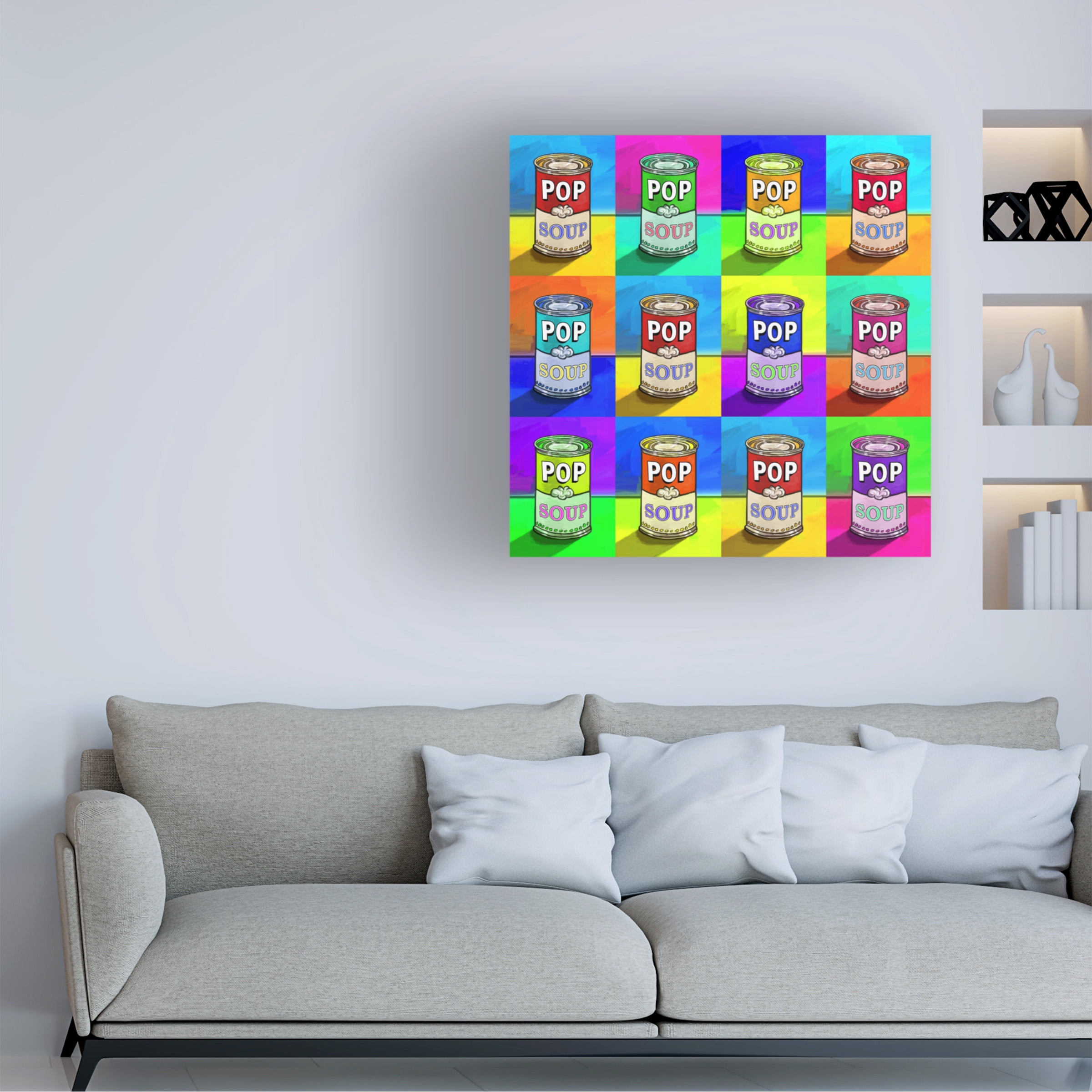 Trademark Fine Art 'Pop Art Soup' Canvas Art by Howie Green