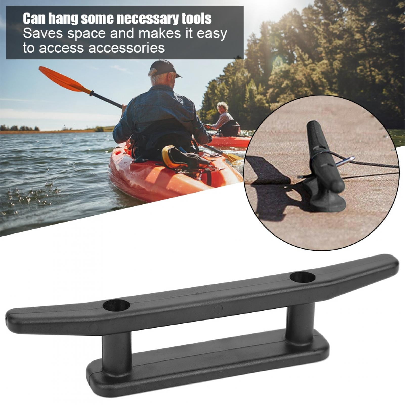 2Pcs Kayak Wall Bracket, Canoe Wall Mount, Plastic Black Marine