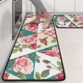 thumbnail image 2 of Kitchen Rugs Sets Of 2,Pioneer Flower Floral Print Pattern Anti Fatigue Kitchen Mat Rugs Non Slip Washable,Decorative Kitchen Floor Mats for Kitchen,Sink,Laundry,17"x47"+17"x47", 2 of 5