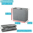 thumbnail image 4 of BIRDROCK HOME Collapsible Double Laundry Hamper Basket, 4 of 5