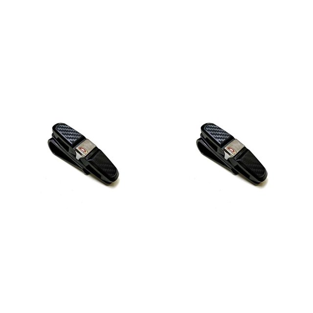 Kenally Soportes para gafas, Clip para gafas de sol, rotación de 360 grados, colgador para pulido de espejo, soporte para gafas, abrazadera de Negro Carbón 2piezas Kenally CBP366727