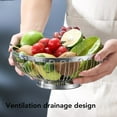 thumbnail image 3 of Cesta de fruta de alambre metálico Frutero de acero inoxidable con función de escurrido Frutero para la cocina del hogar Baño Restaurantes Frutas Verduras ANGGREK  Otros, 3 of 8
