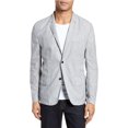 thumbnail image 1 of Michael Bastain - Chaqueta con dos botones para hombre, diseño de rayas tejidas, gris, extragrande, 1 of 1