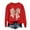 Red, variant on Heart-Bow Sweatshirt for Women Valentine's Lover Tops Crew Neck Long Sleeve Pullover Top Fleece Warm Hoodies Ribbed Lightweight Sweatshirts Funny Couple Outfits Holiday Clothes Red XS